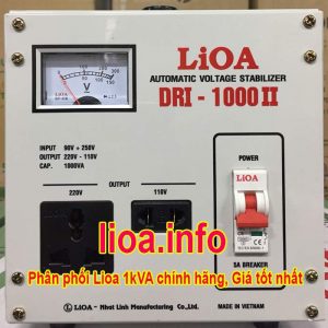 Ổn Áp Lioa 1kVA DRI-1000II Điện Vào 90V-250V Điện Ra 110V; 220V