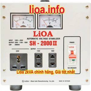 Ổn Áp Lioa 2kVA SH Điện Vào 150V-250V Điện Ra 110V 220V