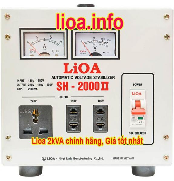 Ổn Áp Lioa 2kVA SH Điện Vào 150V-250V Điện Ra 110V 220V